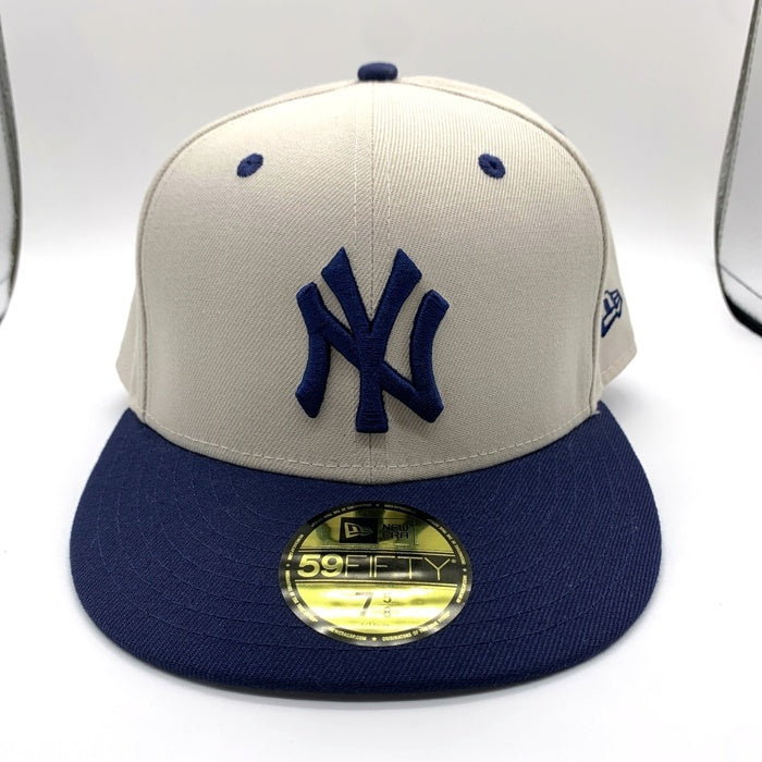 NEWERA ニューエラ Newyork Yankees ニューヨークヤンキース 59FIFTY ベースボールキャップ ネイビー オフホワイト Size 7 5/8 (60.6cm) 福生店