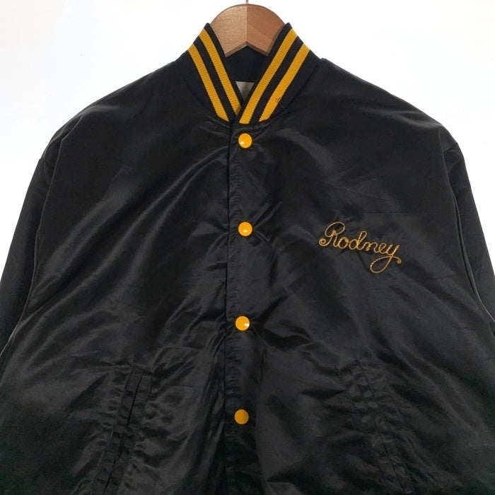 Viking バイキング ARMY KARATE ナイロン スタジアムジャケット スタジャン ブラック USA製 Size L 福生店