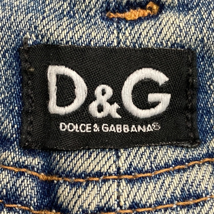 D&G DOLCE&GABBANA ドルチェアンドガッバーナー ダメージ加工 デニム フリルスカート インディゴ size38 瑞穂店