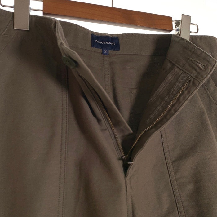 DESCENDANT ディセンダント ミリタリーベイカーショーツ ショートパンツ ダークオリーブ Size 3 福生店