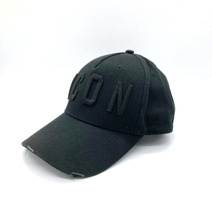 DSQUARED2 ディースクエアード ICON ダメージ加工 キャップ ブラック size- 瑞穂店