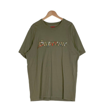 SUPREME シュプリーム 21SS Floral Applique S/S Top フローラルアップリケ ショートスリーブトップ Tシャツ オリーブ Size XL 福生店