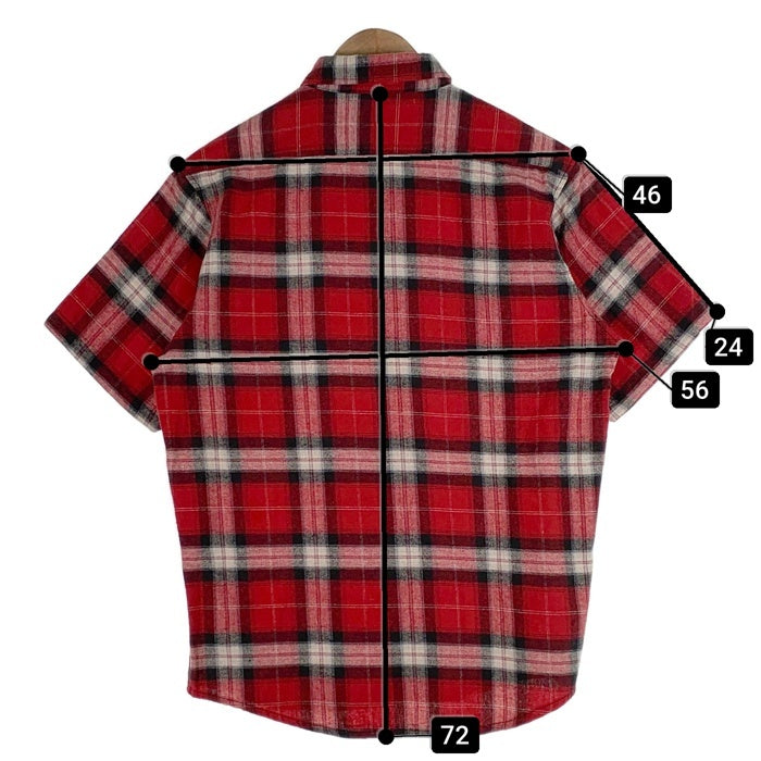 Corefighter コアファイター フランネルチェックシャツ 半袖 レッド Size L 福生店