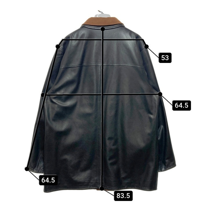 Salvatore Ferragamo サルヴァトーレフェラガモ ナッパレザー×カシミア リバーシブルコート ブラック×キャメル size54 瑞穂店