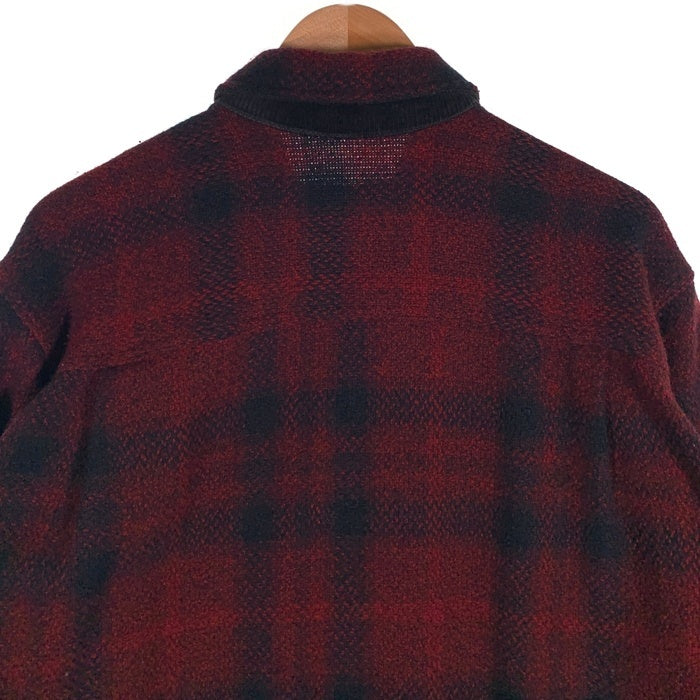 Woolrich ウールリッ オンブレチェック ウール ジャケット レッド ブラック USA製 Size L 福生店