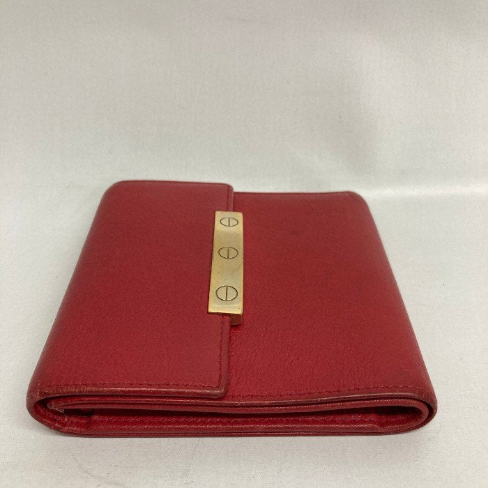 Cartier カルティエ  三つ折り財布 レザー  財布 ラブコレクション レッド 瑞穂店