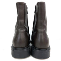 COS コス サイドジップ レザーブーツ ブラウン Size 41 (26cm相当) 瑞穂店