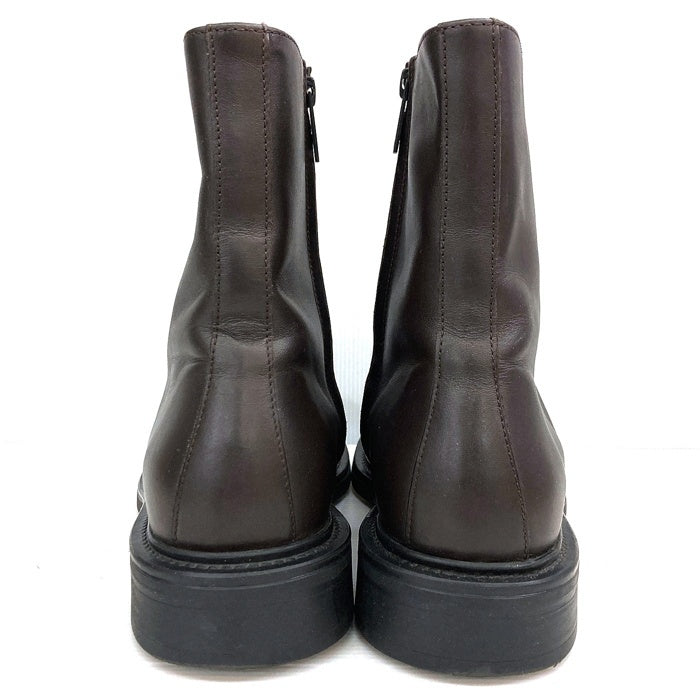 COS コス サイドジップ レザーブーツ ブラウン Size 41 (26cm相当) 瑞穂店