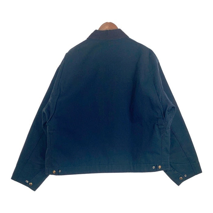 90's Carhartt カーハート ダック デトロイトジャケット ネイビー 刺繡 ブランケットライナー J01 Size 52 福生店