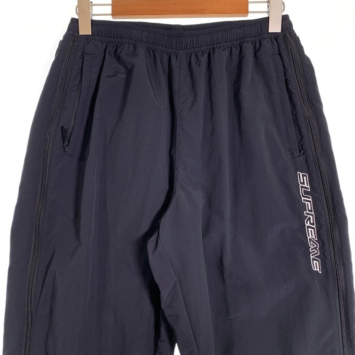 SUPREME シュプリーム 23SS Full Zip Baggy Warm Up Pants ナイロン フルジップ バギー ウォームアップ パンツ ブラック Size L 福生店
