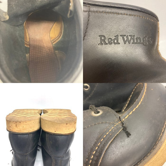 RED WING レッドウィング 8130 刺繍羽タグ USA製 アイリッシュセッター ブーツ ブラック size9D 瑞穂店