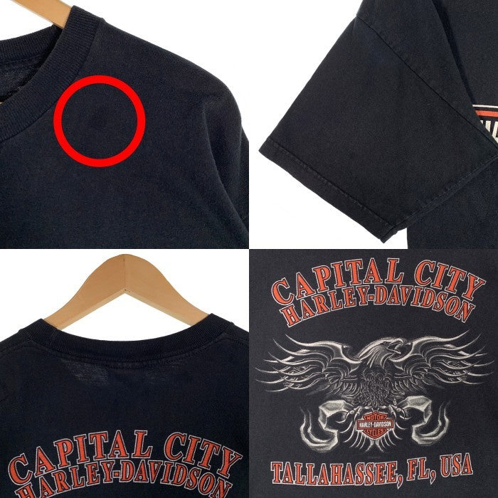 HARLEY-DAVIDSON ハーレーダビッドソン バー&シールド イーグル プリント Tシャツ ブラック Size XL 福生店