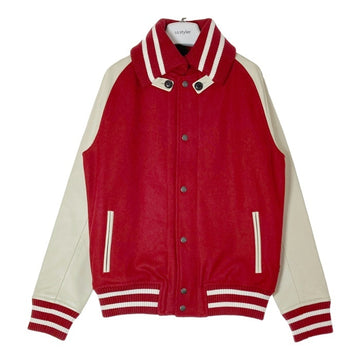 glamb グラム ドンキーカラー レザー ウールスタジャン レッド GB17AT/JKT10 Size 4 瑞穂店