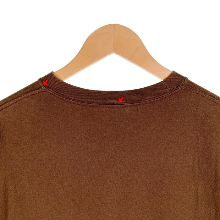 00`s STUSSY ステューシー Bulldog Photo ブルドッグ フォトプリントTシャツ ブラウン メキシコ製 Size L 福生店