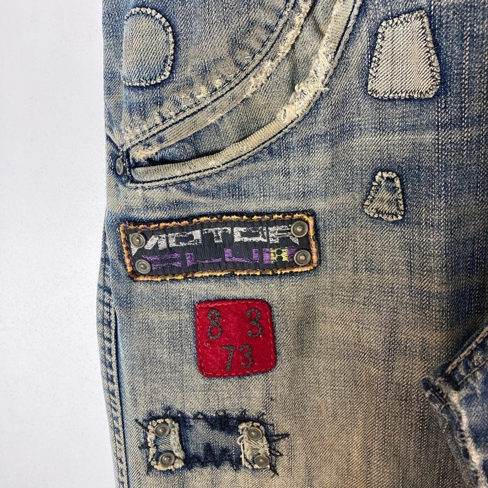 DIESEL ディーゼル ワッペン パッチワーク ダメージ加工 デニムパンツ ライトインディゴ size29 瑞穂店