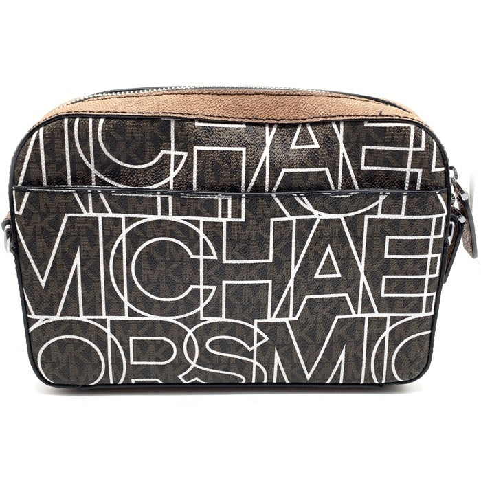 MICHAEL KORS マイケルコース PVCレザーロゴプリント ショルダーバッグ ブラウン 37H1LCOC5R 福生店