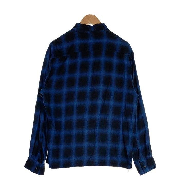 Hide and Seek ハイドアンドシーク レーヨン オンブレチェックシャツ 長袖 ブルー HS-020223 Size M 福生店