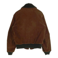 70's WEATHERCASTER ウェザーキャスター ジップアップコーデュロイジャケット 襟ボア リブ ブラウン USA製 Size 38 福生店