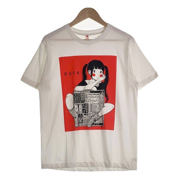 rockin'star 浅野いにお シンセガール プリントTシャツ ホワイト Size L 福生店