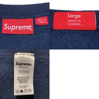 SUPREME シュプリーム 15AW Box Logo Crewneck ボックスロゴ クルーネック スウェットトレーナー ネイビー 赤ボックス Size L 福生店