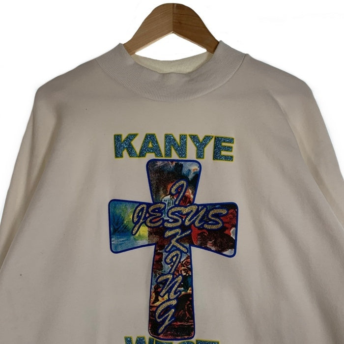 KANYE WEST カニエウエスト YEEZY AWGE プリント スウェットトレーナー ホワイト Size L-XL 相当 福生店