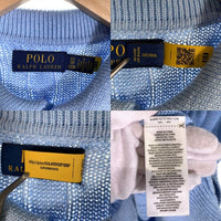 POLO RALPH LAUREN ケーブルニット 半袖 ポロシャツ ライトブルー Size XS 福生店