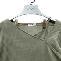 CLANE クラネ レイヤード リブロングTシャツ グリーン size2 瑞穂店