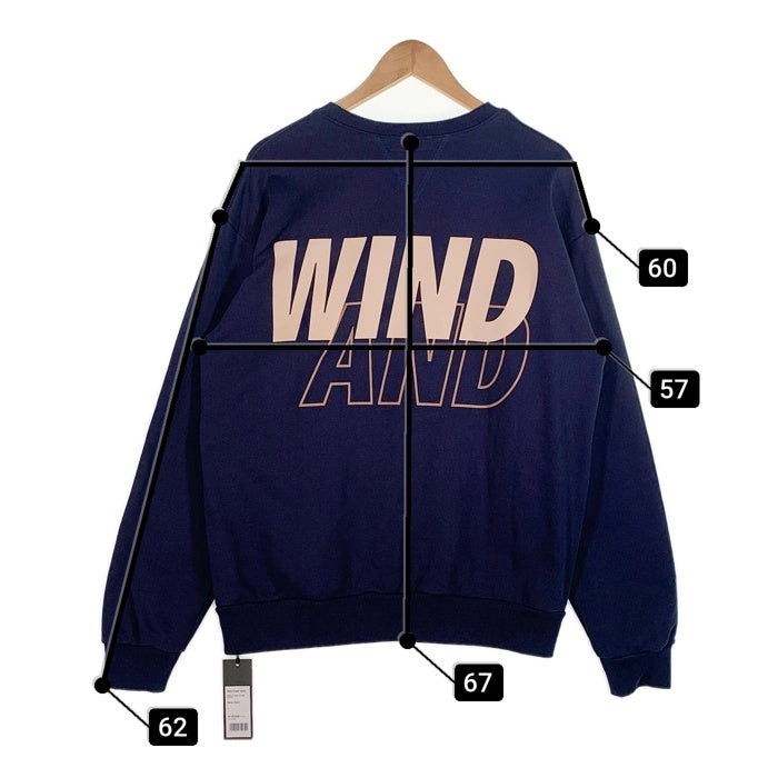 WIND AND SEA ウィンダンシー 22AW SEA CREW NECK プリント クルーネックスウェットトレーナー ネイビー Size L 福生店