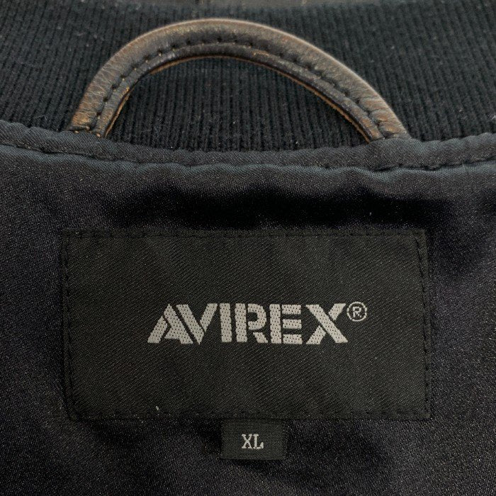 AVIREX アヴィレックス エイジドレザーブルゾン トムキャット ブラック リブ 783-2250010 Size XL 福生店