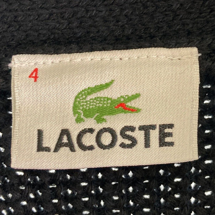 LACOSTE ラコステ ショールカラーニットカーディガン ah7370 ブラック size4 瑞穂店