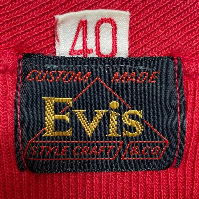 EVIS エヴィス 両V クルーネックスウェットトレーナー レッド Size 40 瑞穂店