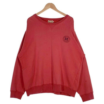 80's~ BANANA REPUBLIC バナナリパブリック 前Vガゼット クルーネックスウェットトレーナー レッド プリント 香港製 Size XL 福生店