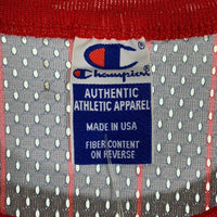90's Champion チャンピオン Chicago Bulls シカゴ・ブルズ マイケルジョーダン タンクトップ ユニフォーム ブラック レッド ストライプ USA製 Size 48 福生店