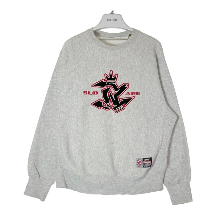 SUBWARE サブウェア フロント刺繍ロゴ スウェットトレーナー グレー sizeM 瑞穂店