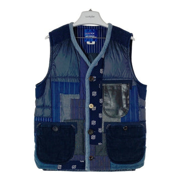 JUNYA WATANABE COMME des GARCONS MAN WO-V401 AD2014 ジュンヤワタナベ コムデギャルソンマン DUVETICA デュベティカ パッチワーク ダウンベスト ネイビー sizeS 瑞穂店