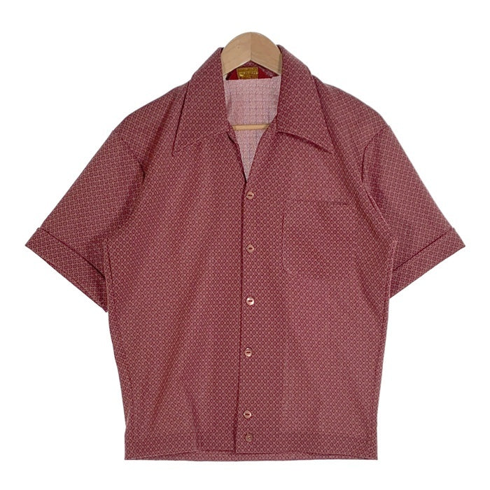 70's Sears シアーズ ヨーロピアンコレクション 開襟シャツ ボルドー ポリエステル Size M 福生店