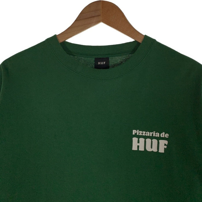 HUF ハフ NY DELIVERY TEE ニューヨークデリバリー Tシャツ グリーン プリント Size L 福生店