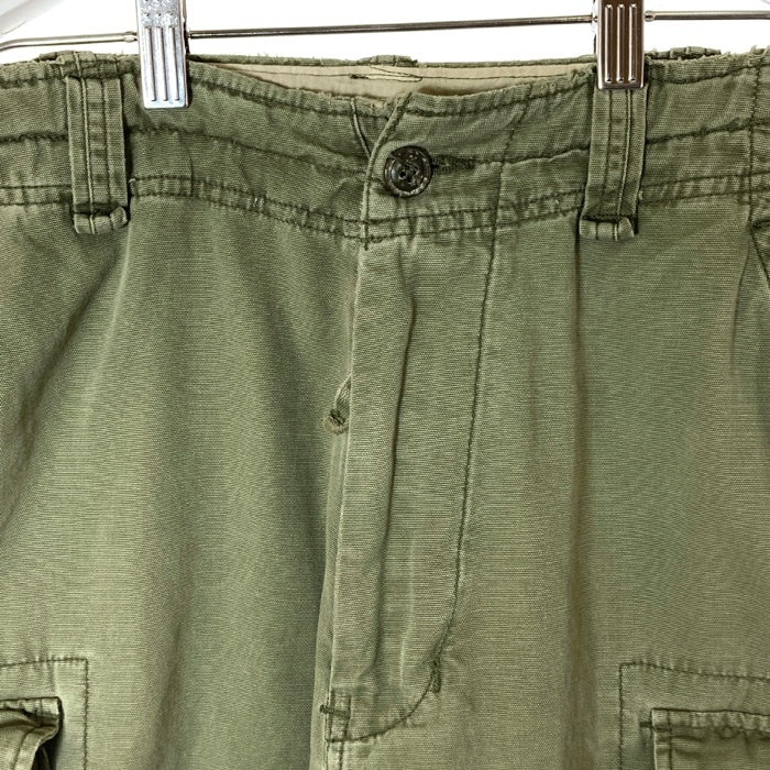 ABERCROMBIE&FITCH アバクロンビー＆フィッチ 加工 カーゴ ハーフパンツ カーキ sizeW33 瑞穂店