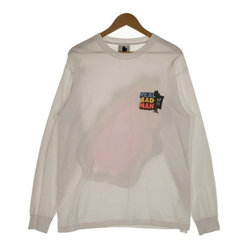 REAL BAD MAN リアルバッドマン プリント ロングスリーブTシャツ ホワイト Size M 福生店