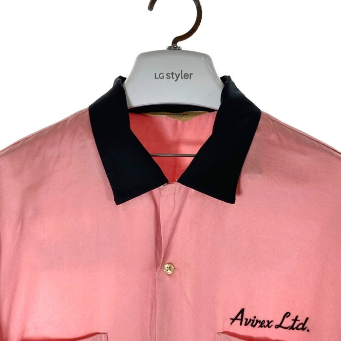 AVIREX アヴィレックス 783-4123015 AVIREX BOWLING SHIRT MIAMI ボウリングシャツ マイアミ ピンク sizeXL 瑞穂店