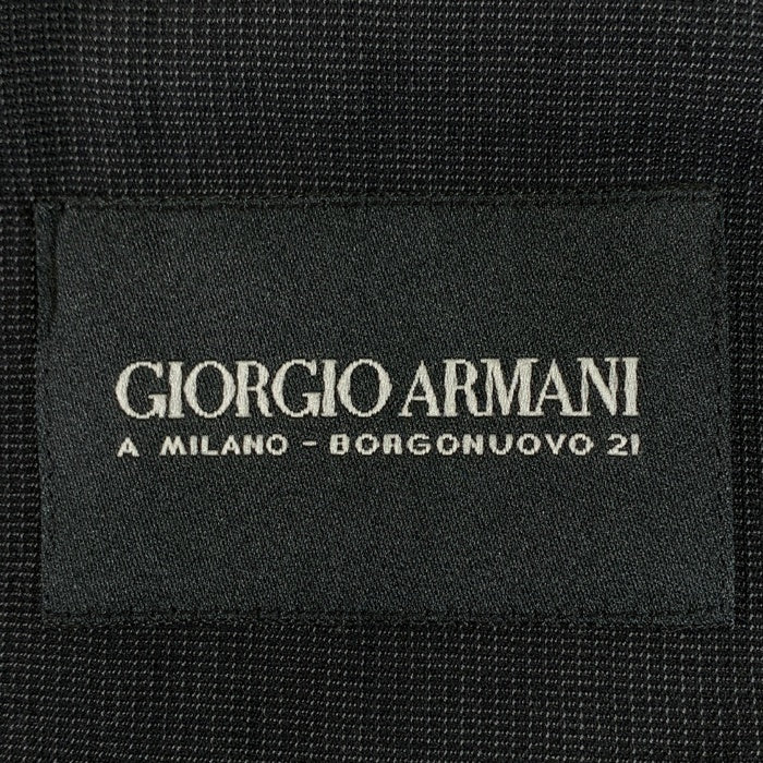 GIORGIO ARMANI ジョルジオアルマーニ ウール シルク 2B テーラードジャケット ブラック Size 46 福生店