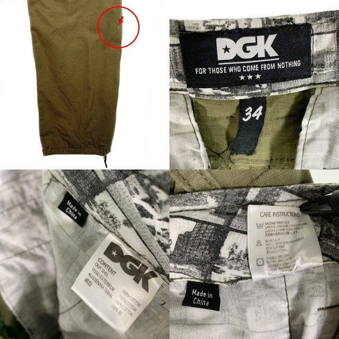 DGK ディージーケー カーゴパンツ オリーブ Size 34 福生店
