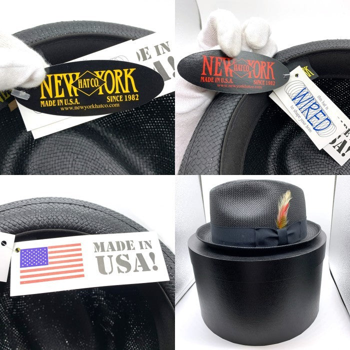 NEWYORK HAT ニューヨークハット ストローハット ブラック USA製 Size XXL 福生店