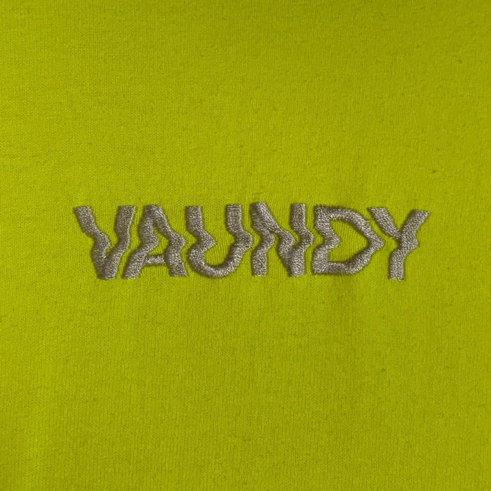 vaundy バウンディ 深呼吸 ライブ プリント ロゴ刺繡 ロンT 蛍光グリーン Size XL 福生店