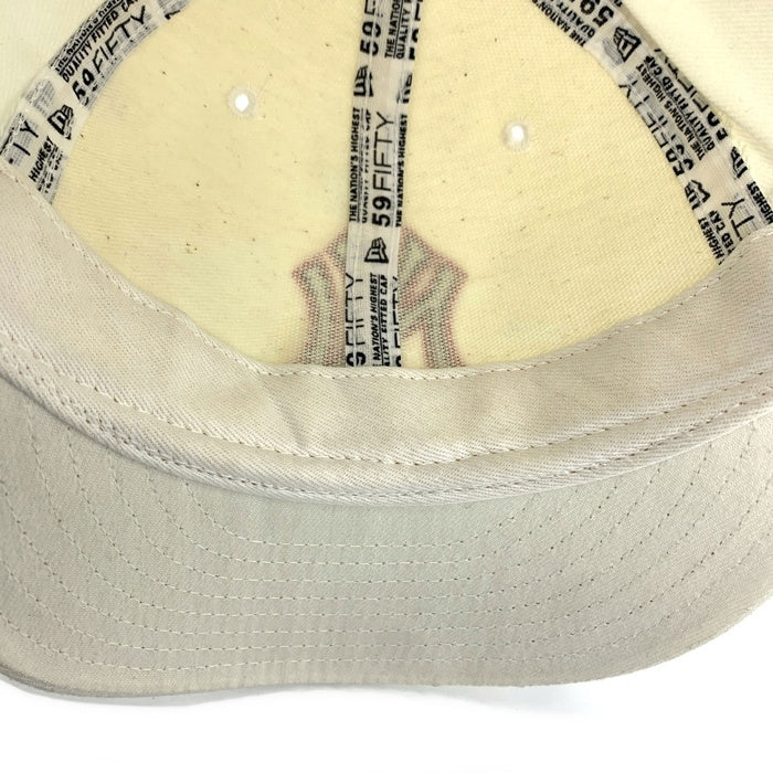 90's New Era ニューエラ 59FIFTY MLB ニューヨーク・ヤンキース ウールベースボールキャップ ホワイト USA製 Size 7 3/8 (58.7cm) 福生店