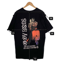 STUSSY ステューシー Classic A GO GO ローマの休日 バックプリント Tシャツ ブラック メキシコ製 Size L 福生店