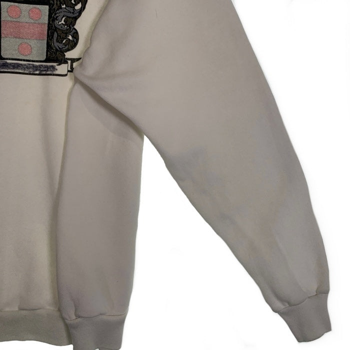 80-90's ラグランスリーブ スウェットトレーナー ホワイト エンブレムプリント USA製 Size XL 福生店