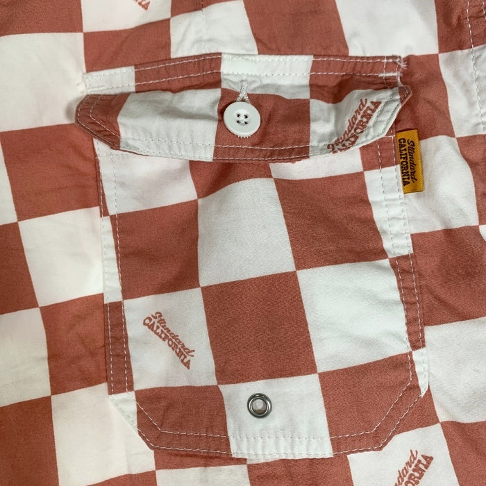 STANDARD CALIFORNIA スタンダードカリフォルニア SD Checker Surf Shorts チェッカフラッグ サーフショーツ オレンジ Size L 福生店