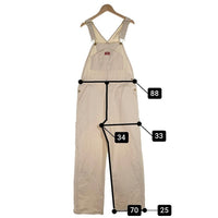 90's Dickies ディッキーズ オーバーオール 生成 アイボリー USA製 Size 34×34 福生店