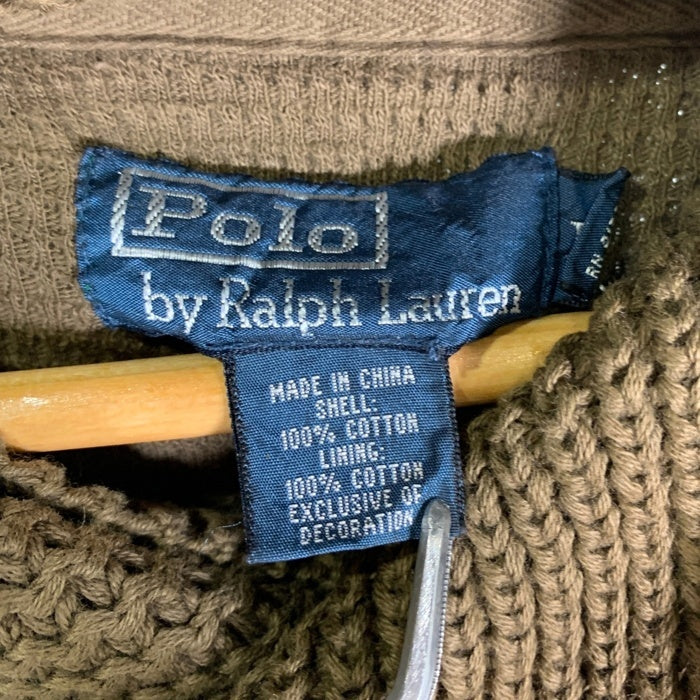 Polo by Ralph Lauren ポロバイラルフローレン ハーフジップ ショールカラー スウェット オリーブ Size M 福生店